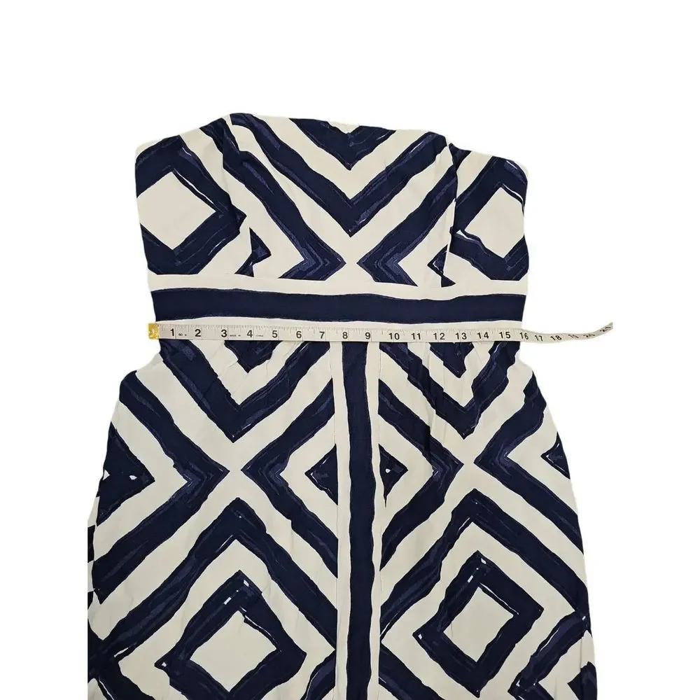 Vineyard Vines Strapless Maxi Dress Resort Cruise Diamond print Cocktail - Picture 8 of 11